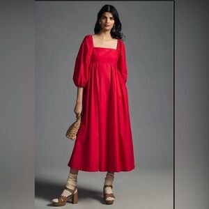 Anthropologie Maeve Square-Neck babydoll Dress